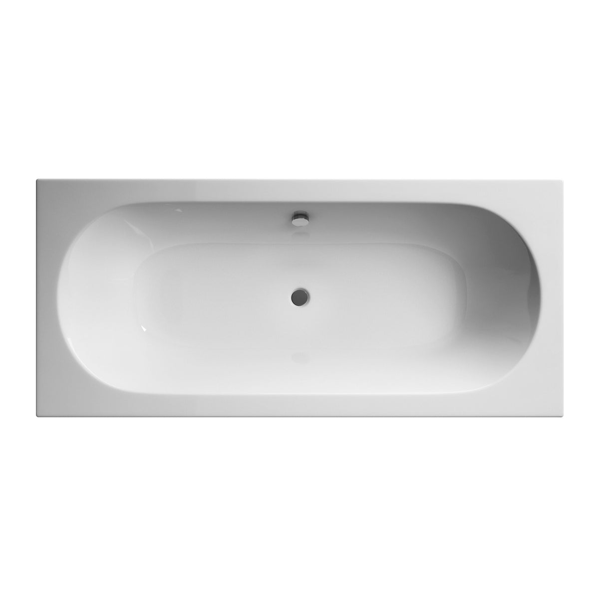Nuie Otley Eternalite 1700mm x 750mm Round Double Ended Bath With Legs