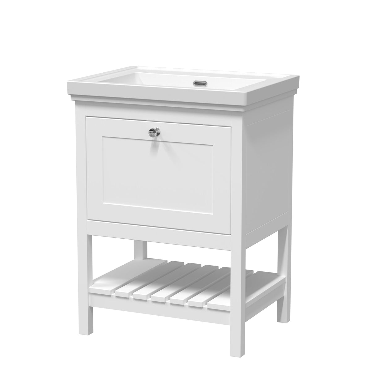 Old London Bexley 600mm 1 Drawer Floor Standing Vanity Unit With Basin