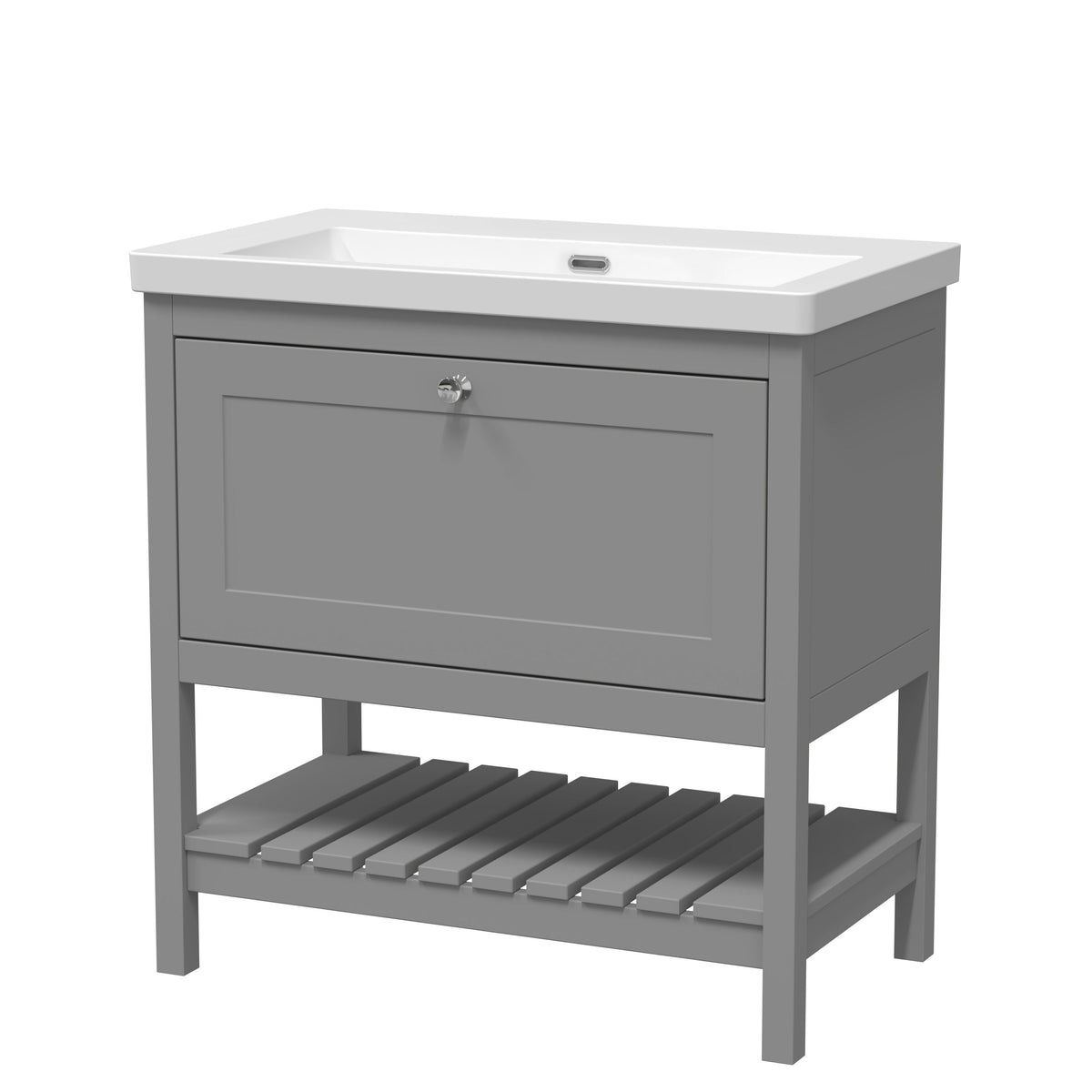 Old London Bexley 800mm 1 Drawer Floor Standing Vanity Unit