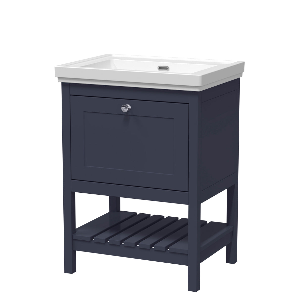 Old London Bexley 600mm 1 Drawer Floor Standing Vanity Unit With Basin