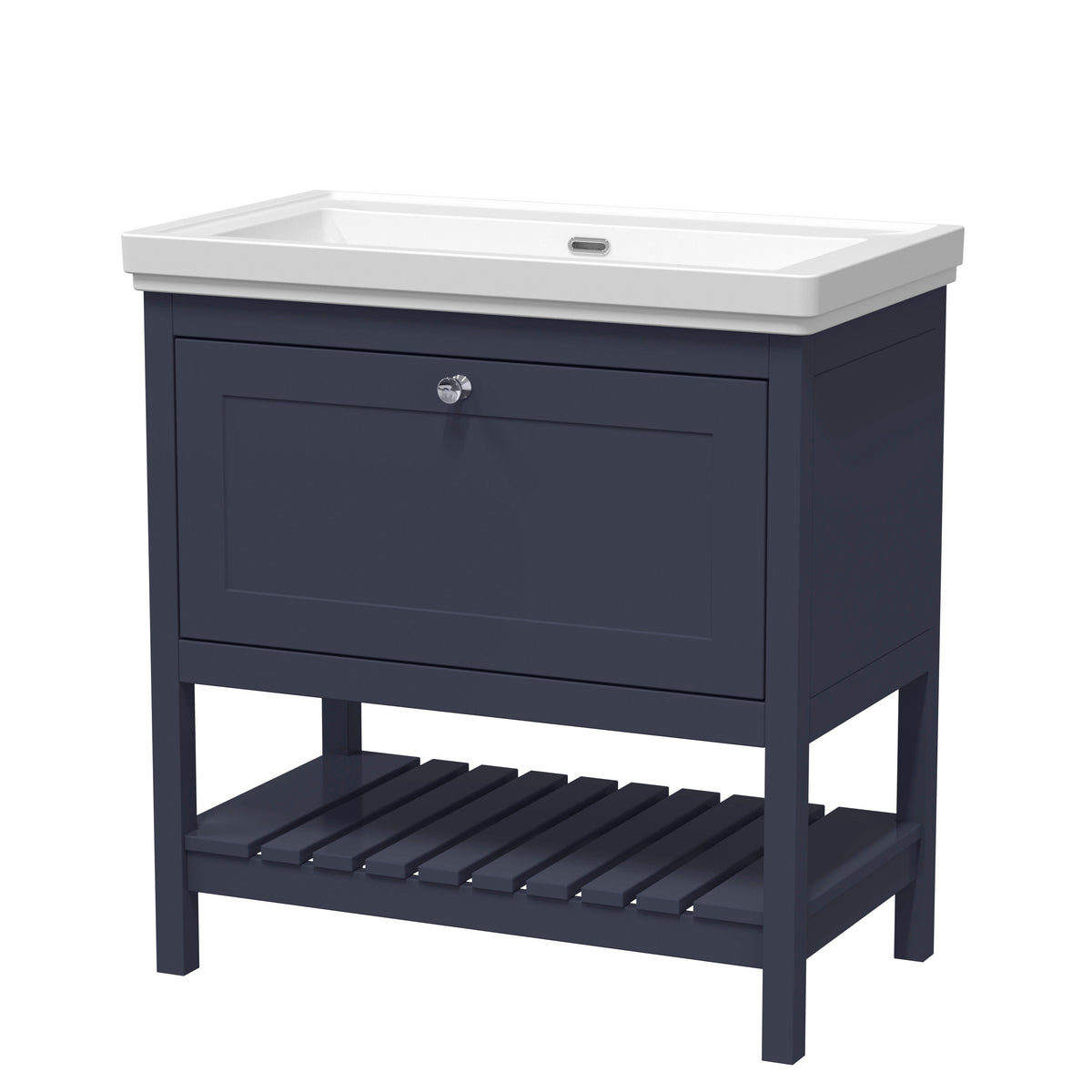 Old London Bexley 800mm 1 Drawer Floor Standing Vanity Unit With Basin