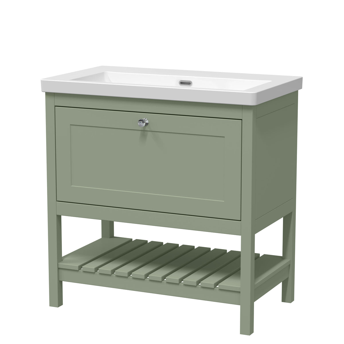 Old London Bexley 800mm 1 Drawer Floor Standing Vanity Unit