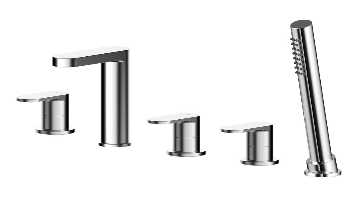Nuie Binsey 5 Tap Hole Deck Mounted Bath Shower Mixer