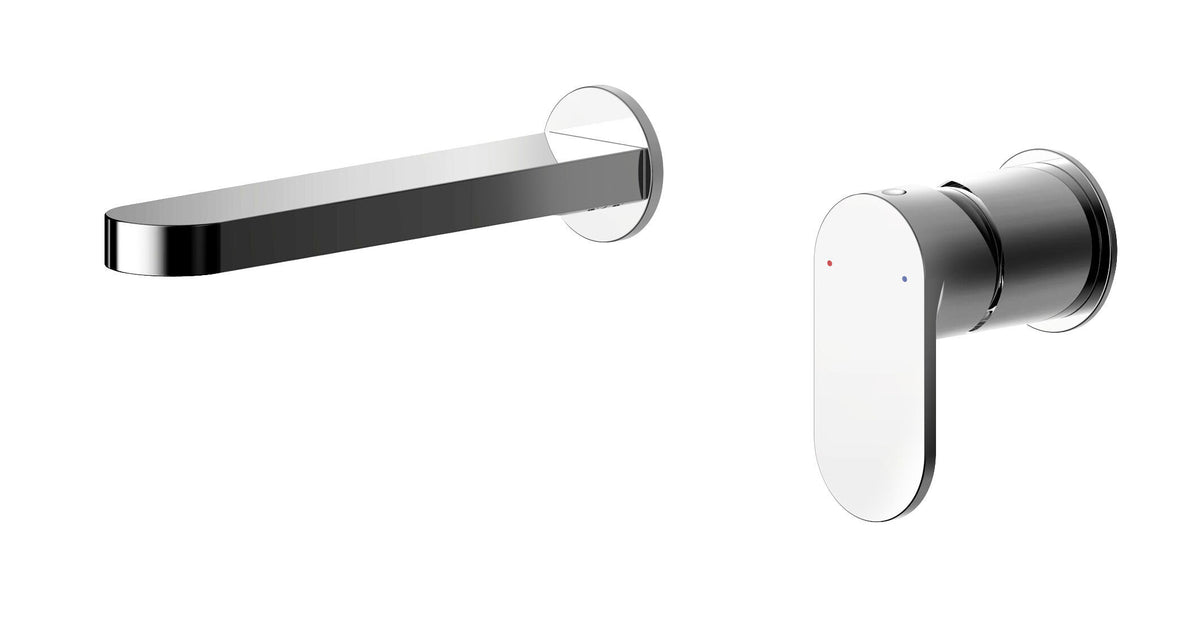 Nuie Binsey 2 Tap Hole Wall Mounted Basin Mixer