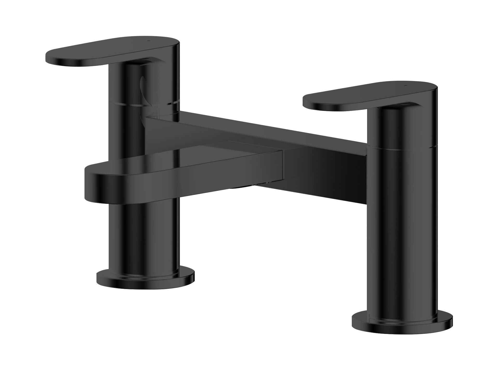 nuie Binsey Matt Black Deck Mounted Bath Filler