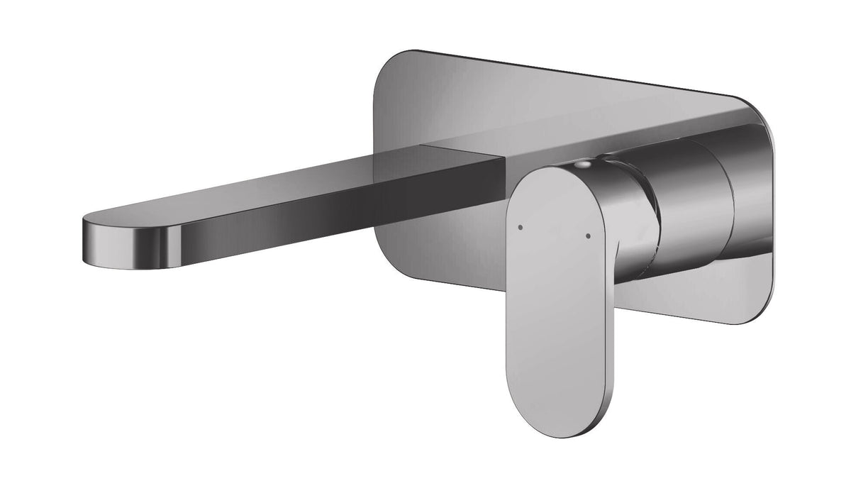 Nuie Binsey 2 Tap Hole Wall Mounted Basin Mixer With Plate