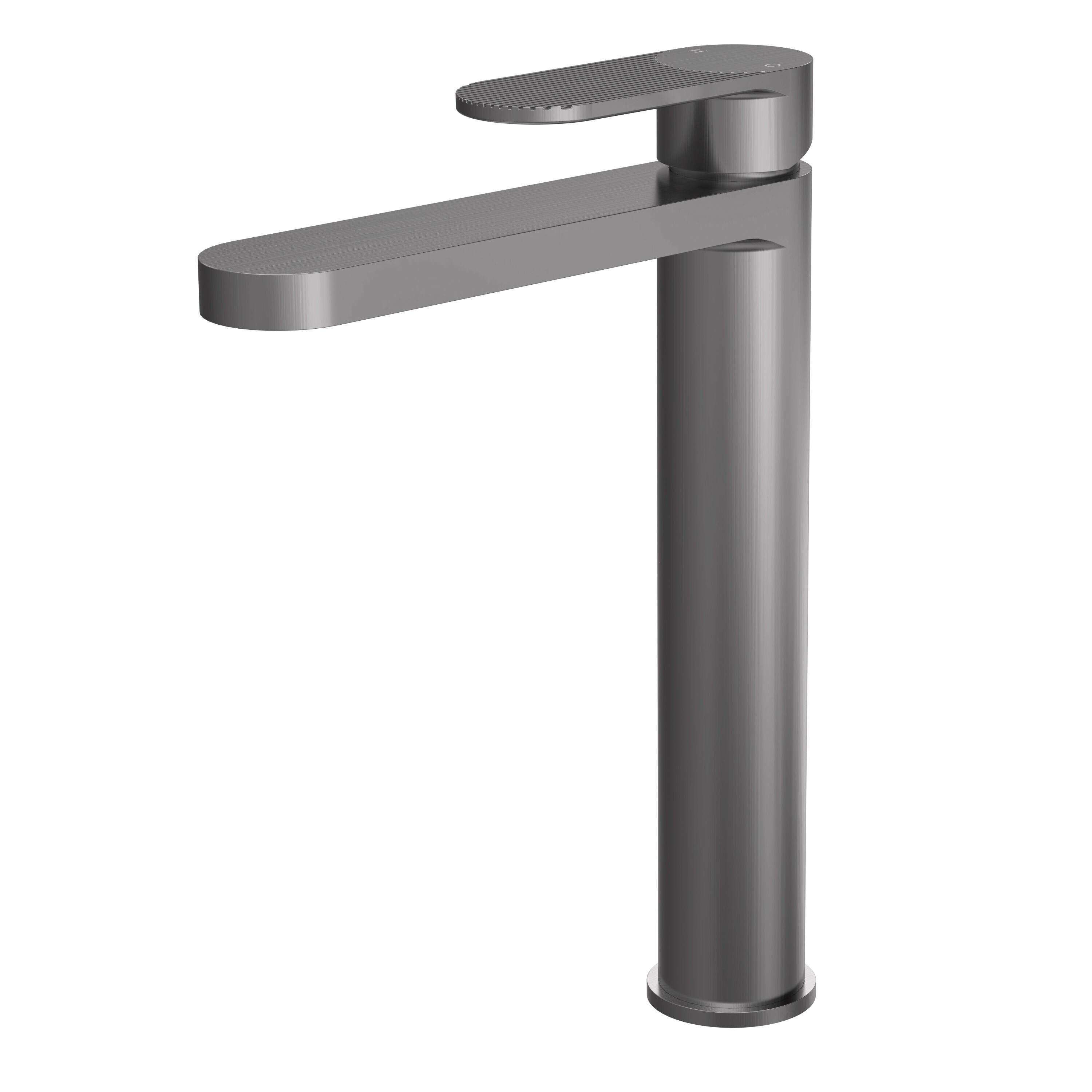 nuie Cyprus Brushed Pewter High Rise Mono Basin Mixer