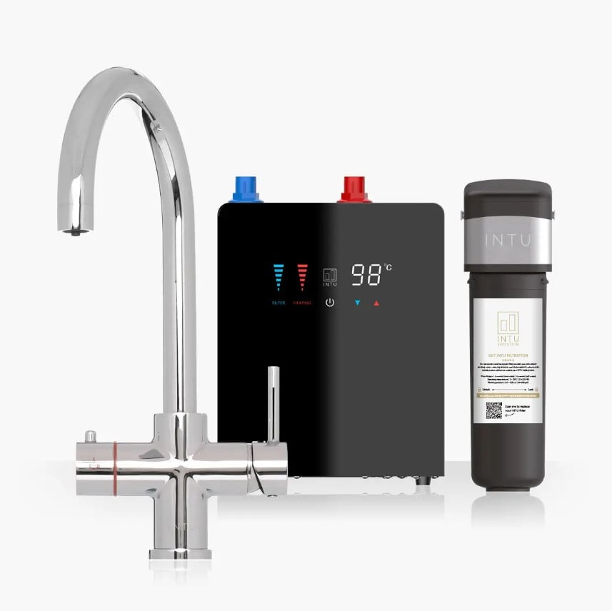 Brewmaster Chrome 4-1 swan tap with digital tank - 4 Litre tank - BM4SWCPDTPRO