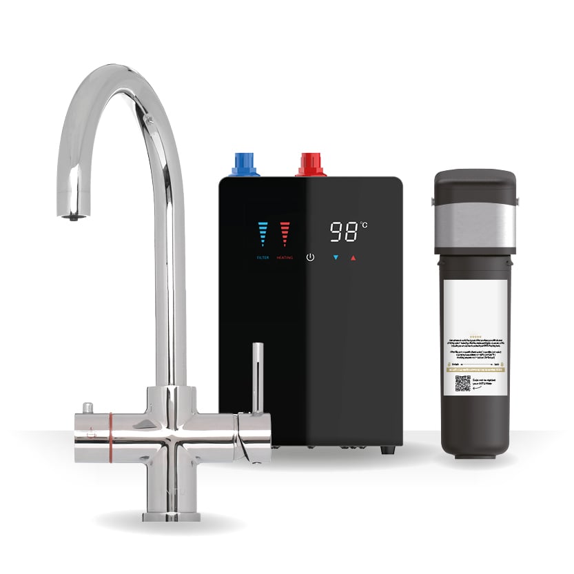 Brewmaster Chrome 4-1 swan tap with digital tank - BM4SWCPDT - BM4SWCPDT 1