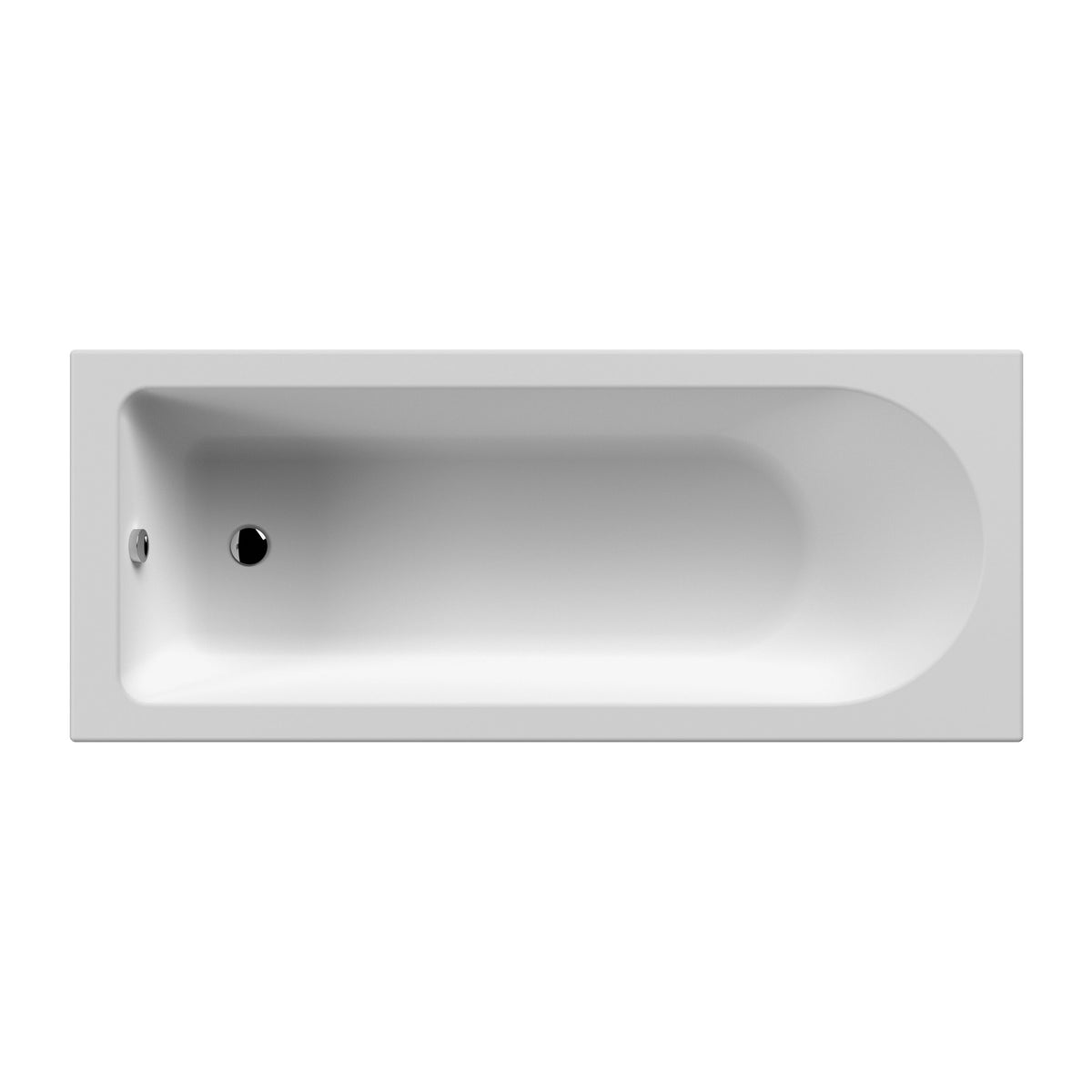 Nuie Barmby Eternalite 1700mm x 750mm Round Single Ended Bath With Legs