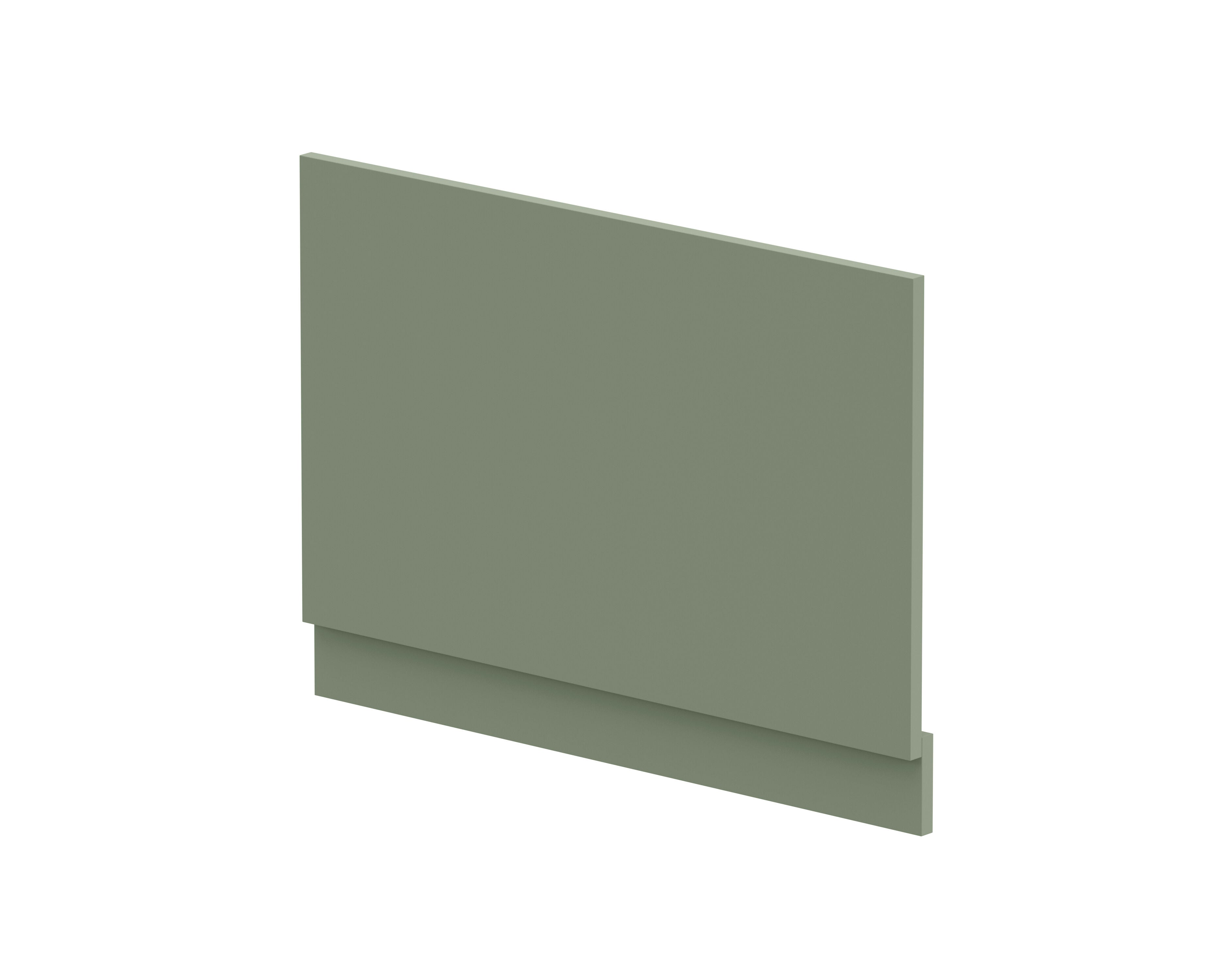800mm Satin Green MDF Matt End Bath Panel With Plinth