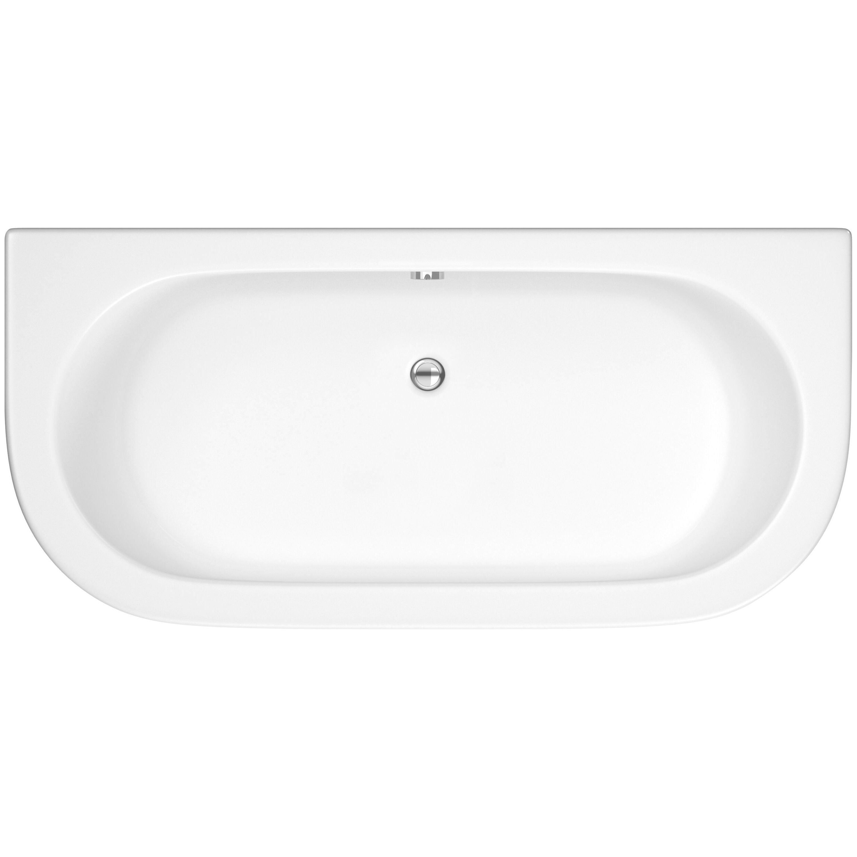 nuie Shingle 1700mm x 750mm Back To Wall Bath With Legs And Panel