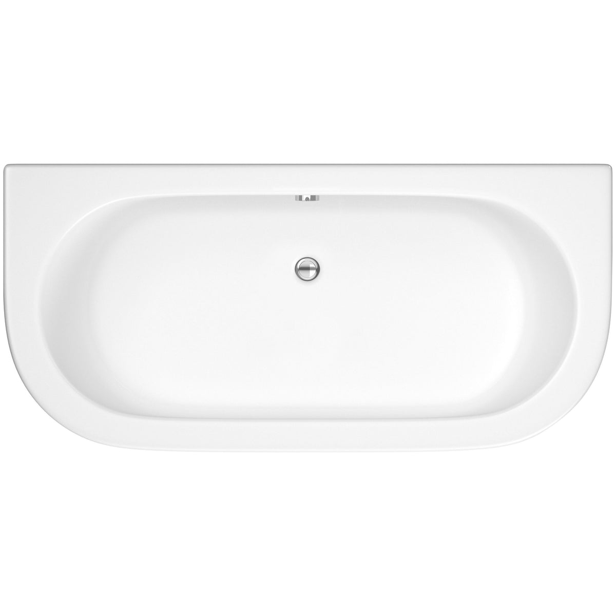 Nuie Shingle 1700mm x 750mm Back To Wall Bath With Legs And Panel