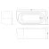 Nuie Crescent 1600mm Right-Hand Curved Corner Bath With Legs And Panel
