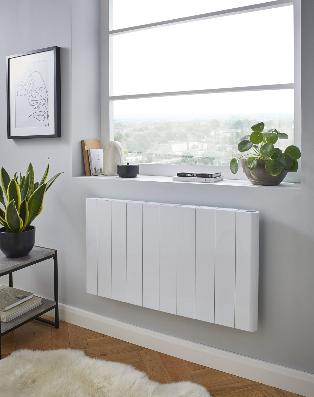 Capri Electric Aluminium Panel Heater 2000W Horizontal 500 x 907mm - White - CAP500-907W - CAP500-907W 4