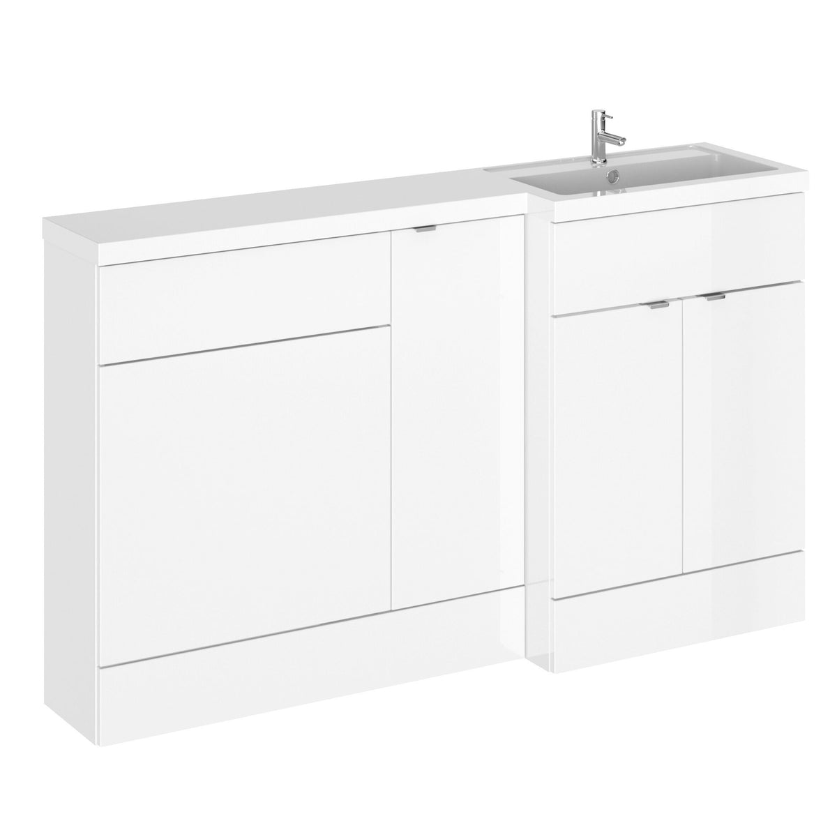 Hudson Reed Fusion 1500mm 2 Door Floor Standing Right-Hand Combination Unit With Polymarble Basin