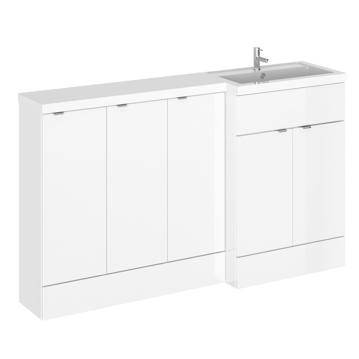 Hudson Reed Fusion 1500mm 2 Door Floor Standing Right-Hand Combination Unit With Polymarble Basin