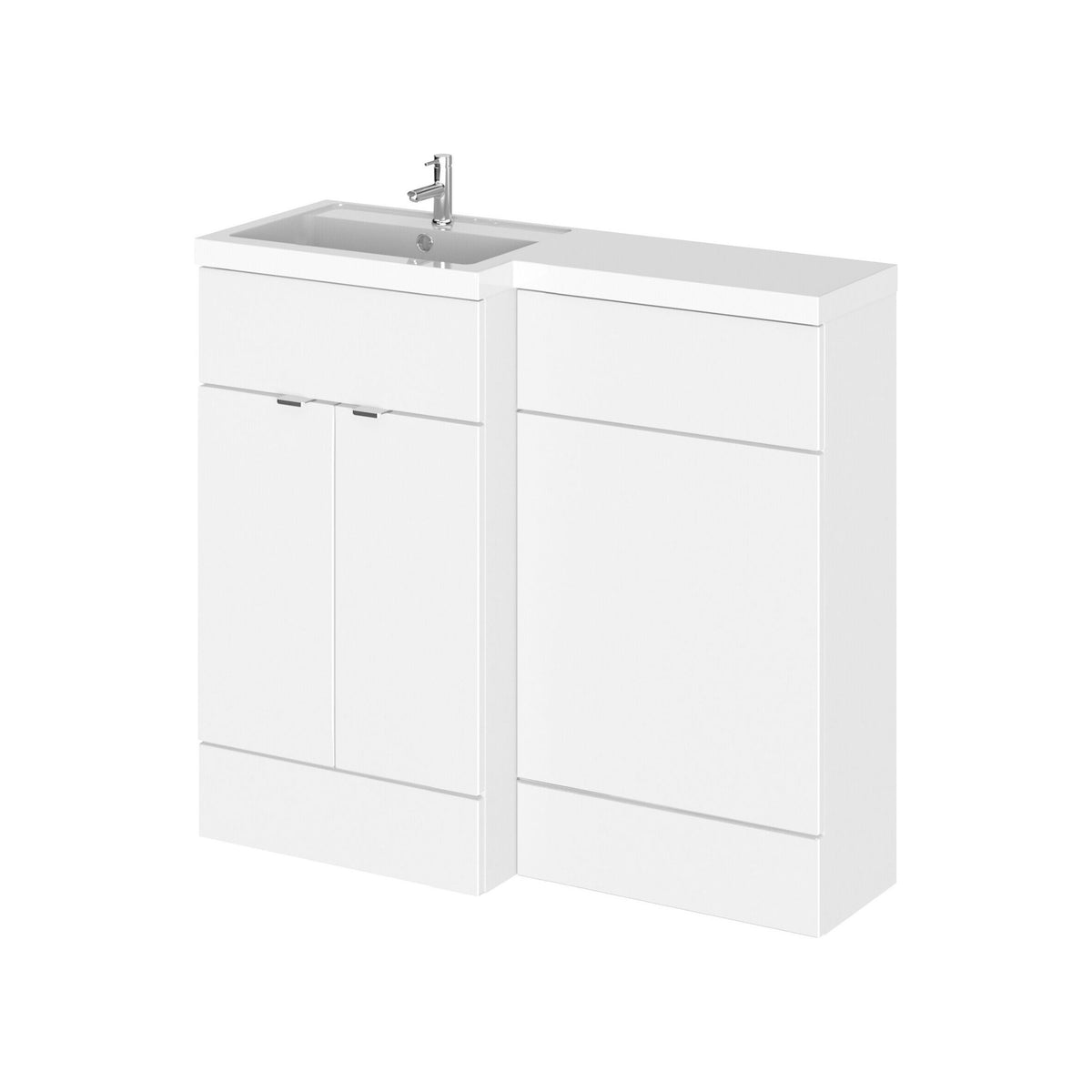 Hudson Reed Fusion 1000mm 2 Door Floor Standing Left-Hand Combination Unit With Polymarble Basin