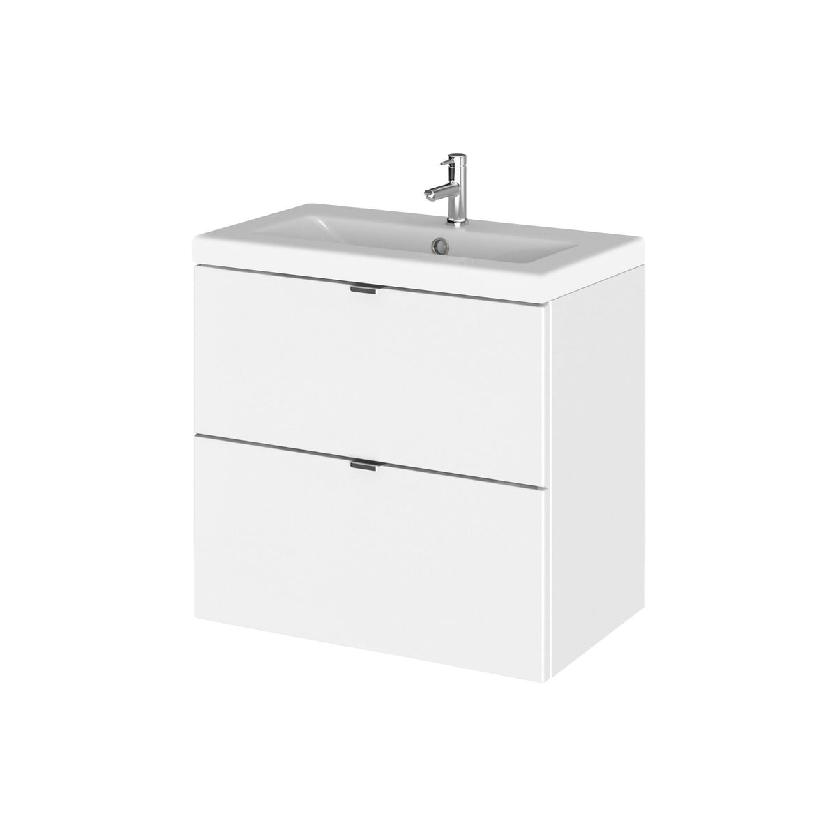 Hudson Reed Fusion 600mm 2 Drawer Wall Hung Vanity Unit With Basin