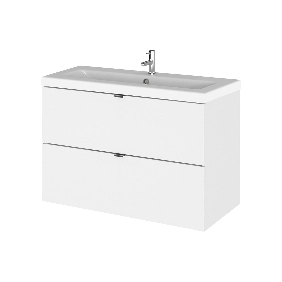 Hudson Reed Fusion 800mm 2 Drawer Wall Hung Vanity Unit With Basin