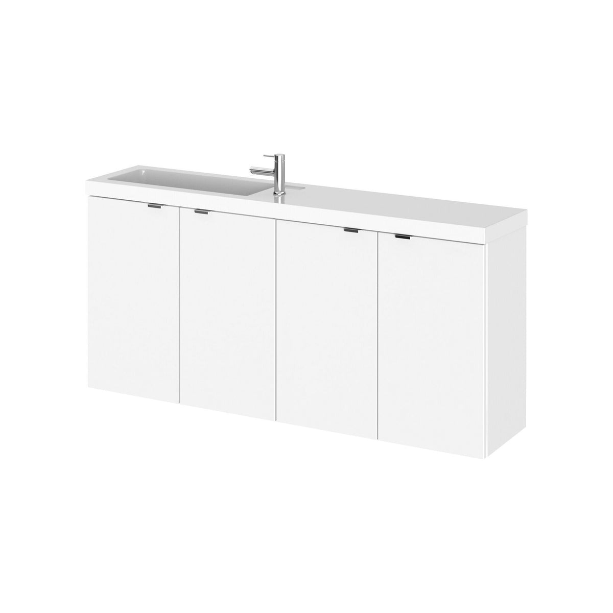 Hudson Reed Fusion 1200mm 2 Door Compact Wall Hung Vanity Unit With Basin