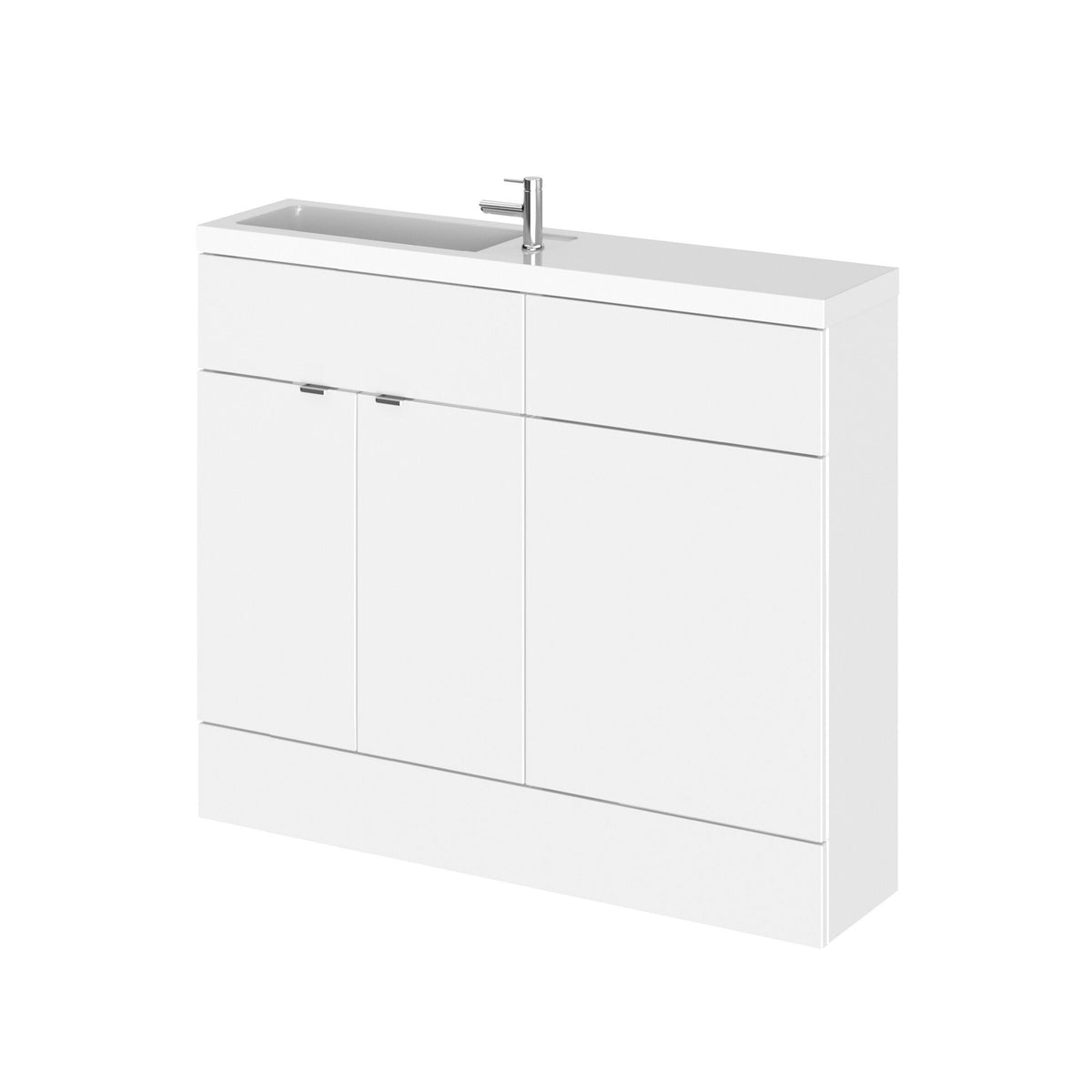 Hudson Reed Fusion 1000mm 2 Door Floor Standing Compact Vanity With WC Unit