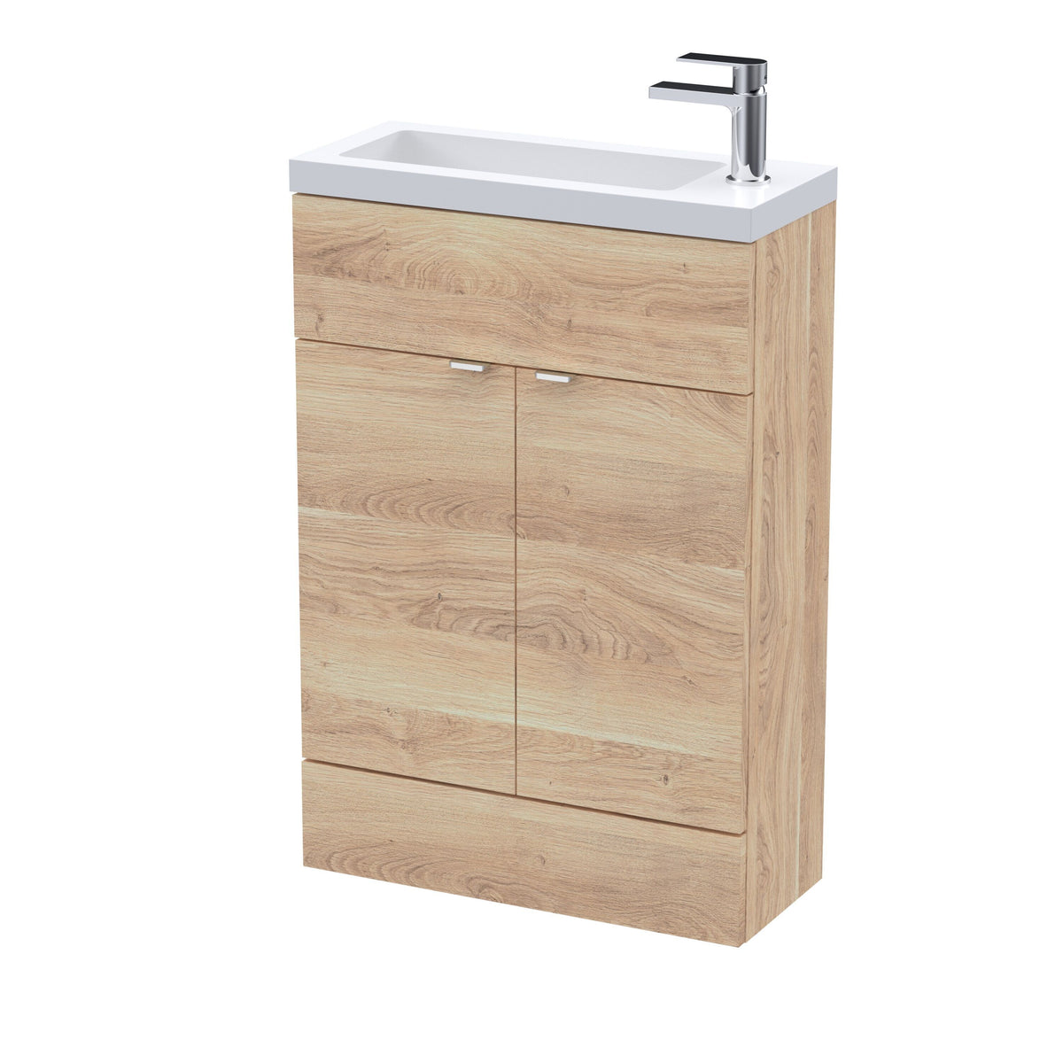 Hudson Reed Fusion 600mm 2 Door Floor Standing Compact Vanity Unit With Basin