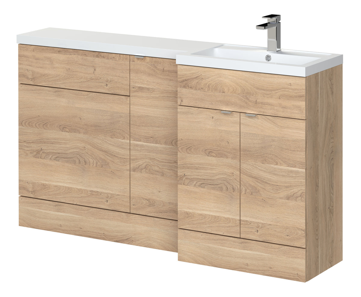 Hudson Reed Fusion 1500mm 2 Door Floor Standing Right-Hand Combination Unit With Polymarble Basin