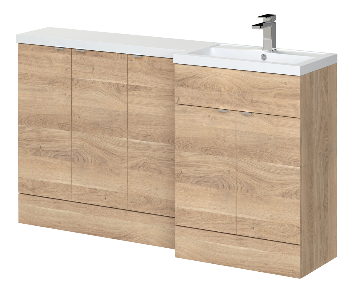 Hudson Reed Fusion 1500mm 2 Door Floor Standing Right-Hand Combination Unit With Polymarble Basin