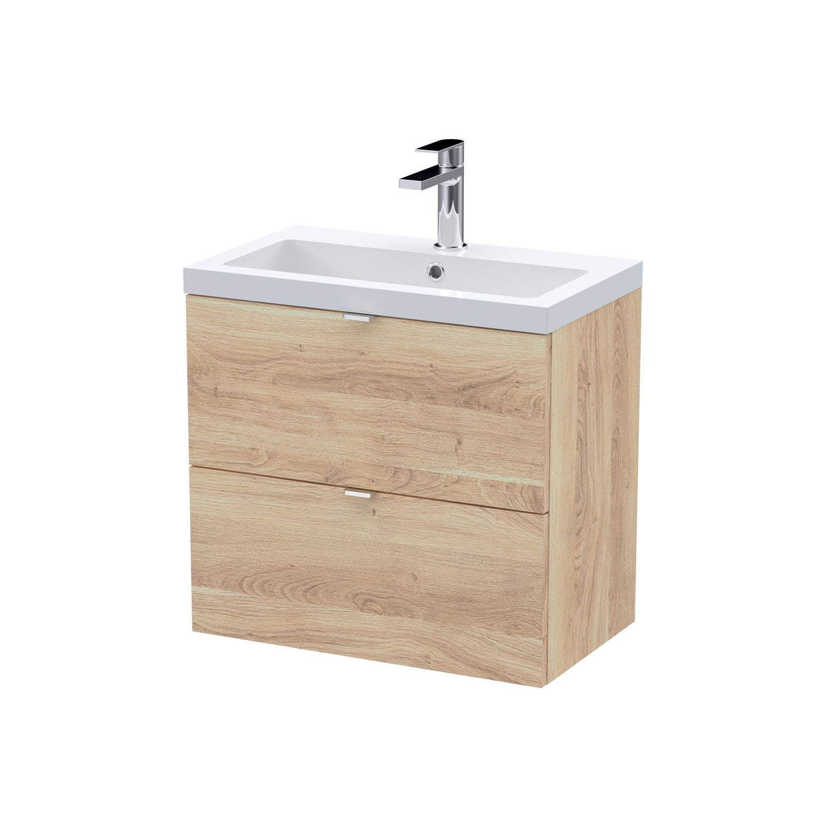 Hudson Reed Fusion 600mm 2 Drawer Wall Hung Vanity Unit With Basin