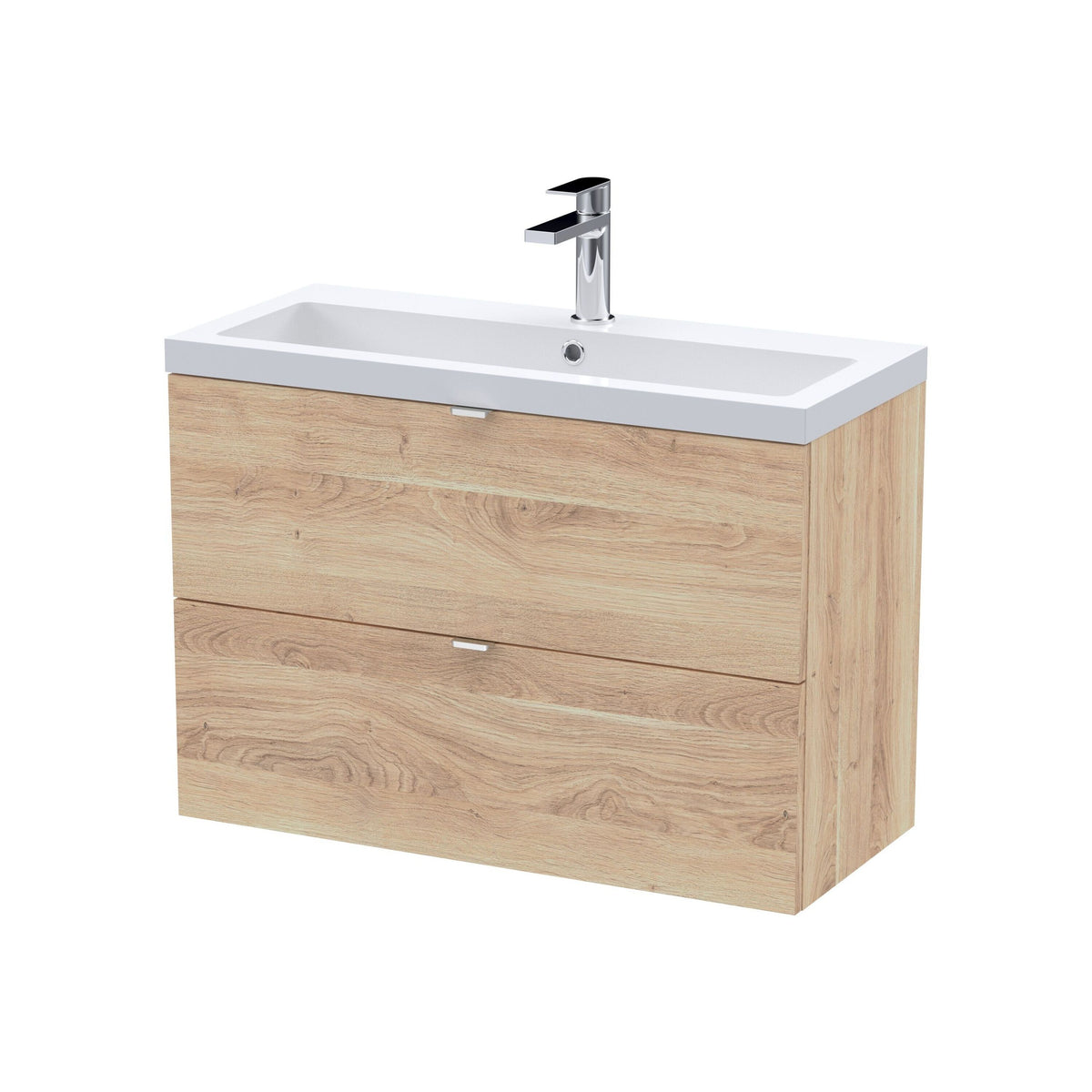 Hudson Reed Fusion 800mm 2 Drawer Wall Hung Vanity Unit With Basin