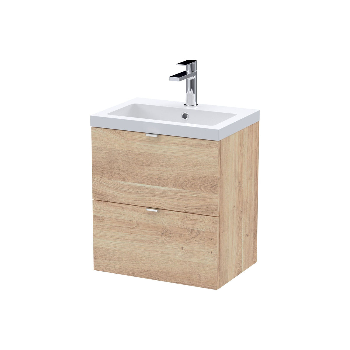 Hudson Reed Fusion 500mm 2 Drawer Wall Hung Vanity Unit With Basin