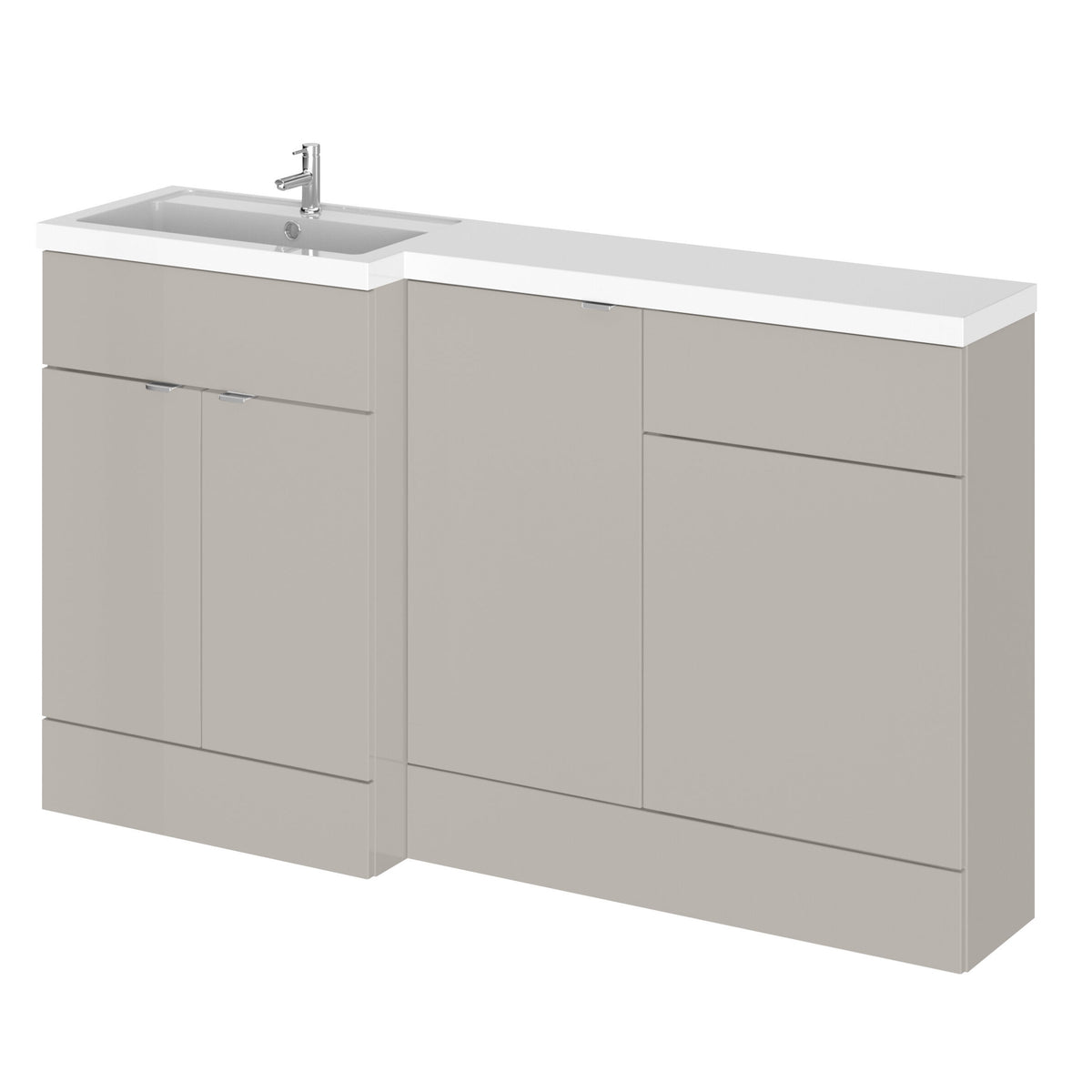Hudson Reed Fusion 1500mm 2 Door Floor Standing Left-Hand Combination Unit With Basin