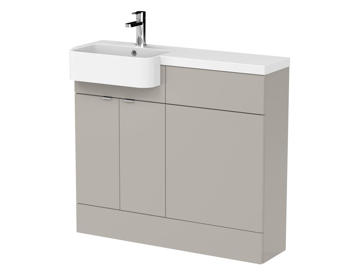 Hudson Reed Fusion 1000mm 2 Door Floor Standing Left-Hand Combination Unit With Basin