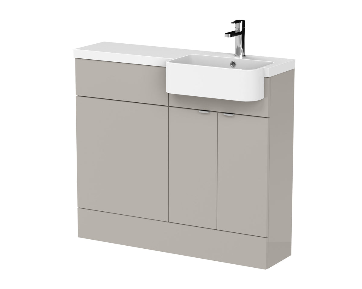 Hudson Reed Fusion 1000mm 2 Door Floor Standing Right-Hand Combination Unit With Basin