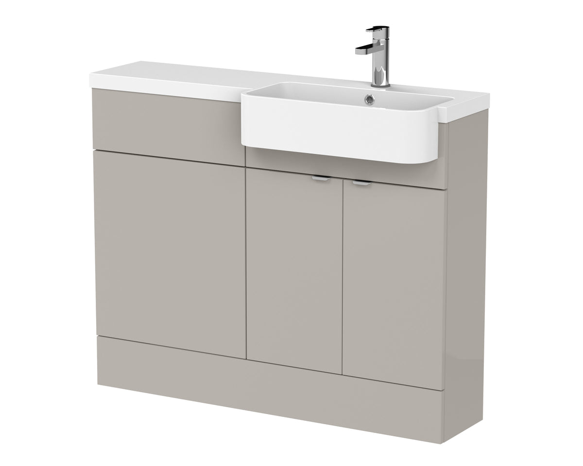 Hudson Reed Fusion 1100mm 2 Door Floor Standing Right-Hand Combination Unit With Basin