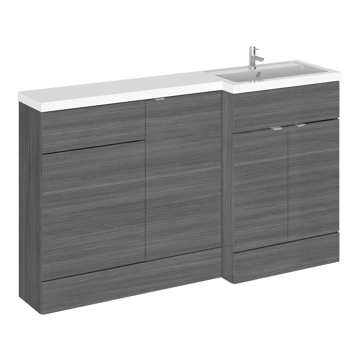 Hudson Reed Fusion 1500mm 2 Door Floor Standing Combination Unit With Polymarble Basin
