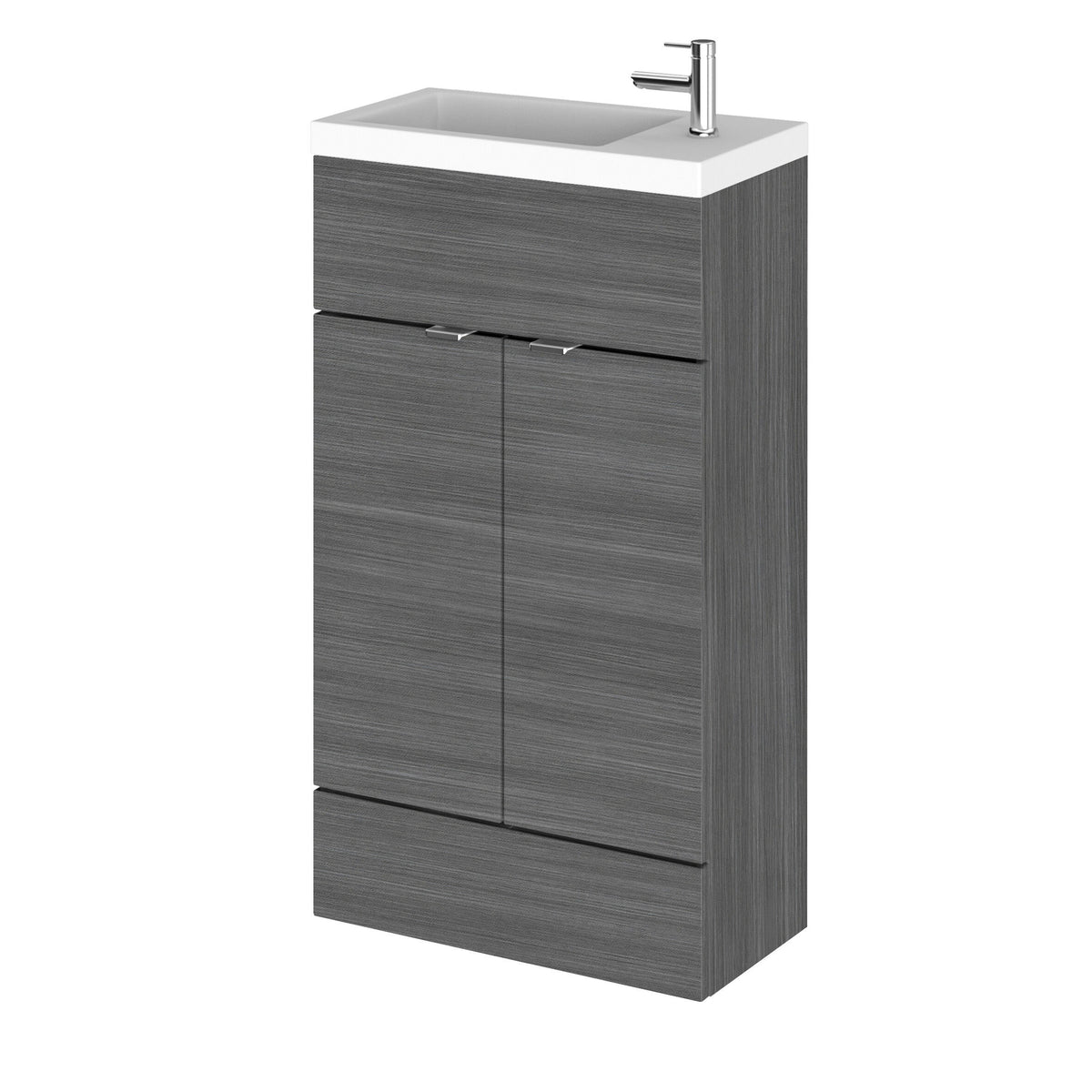 Hudson Reed Fusion 500mm 2 Door Floor Standing Compact Vanity Unit With Basin