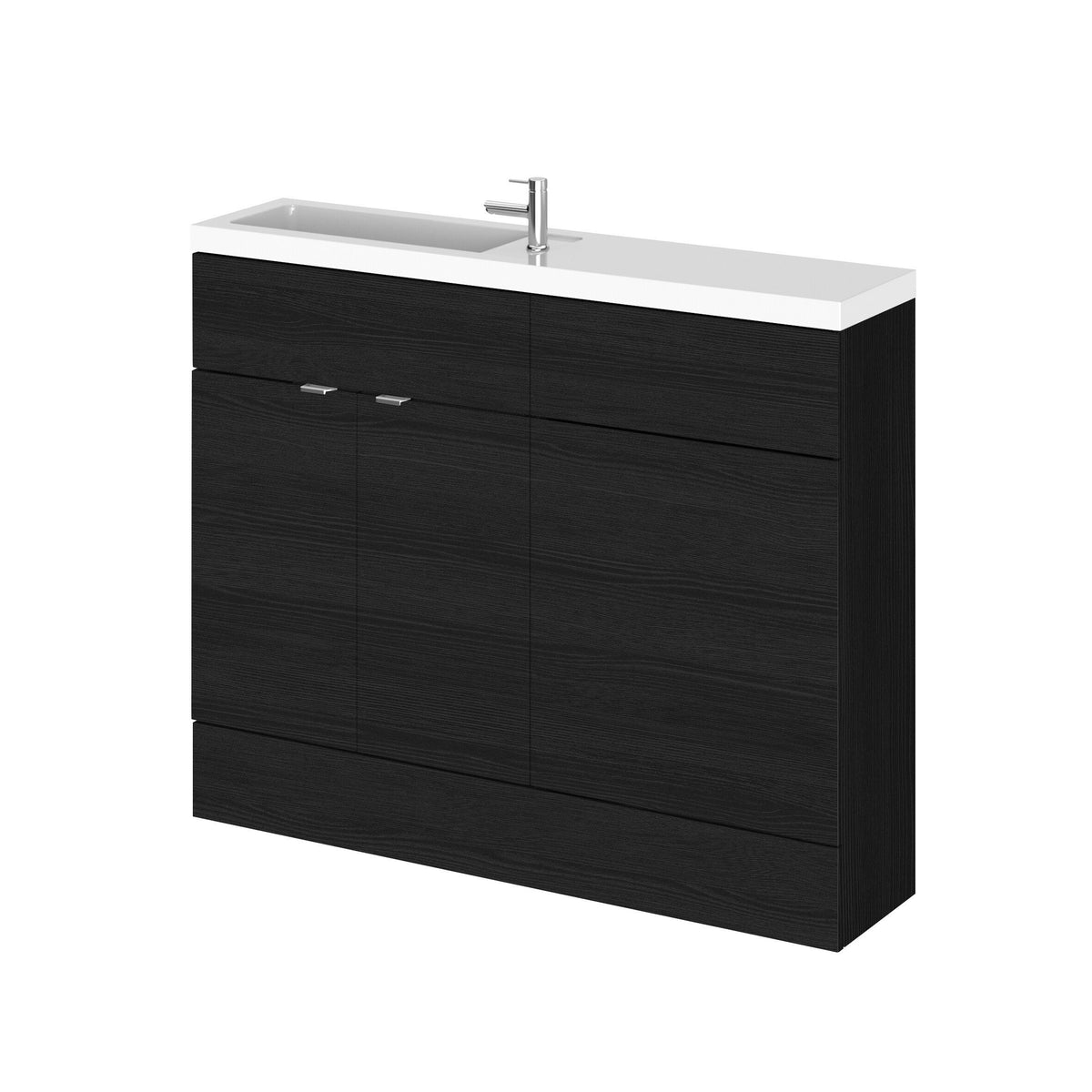 Hudson Reed Fusion 1100mm 2 Door Floor Standing Compact Combination Unit With Polymarble Basin