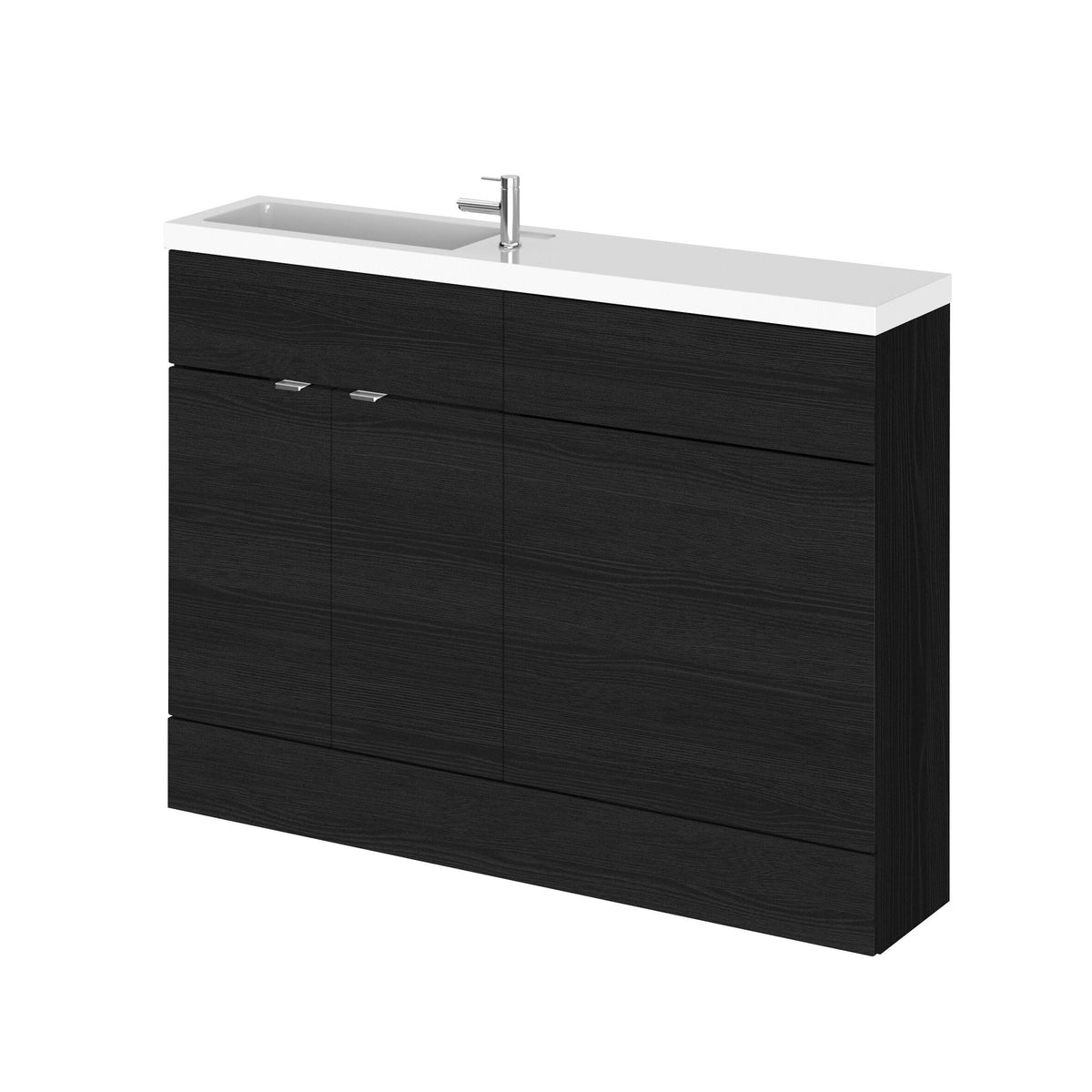Hudson Reed Fusion 1200mm 4 Door Floor standing Compact Combination Unit With Polymarble Basin