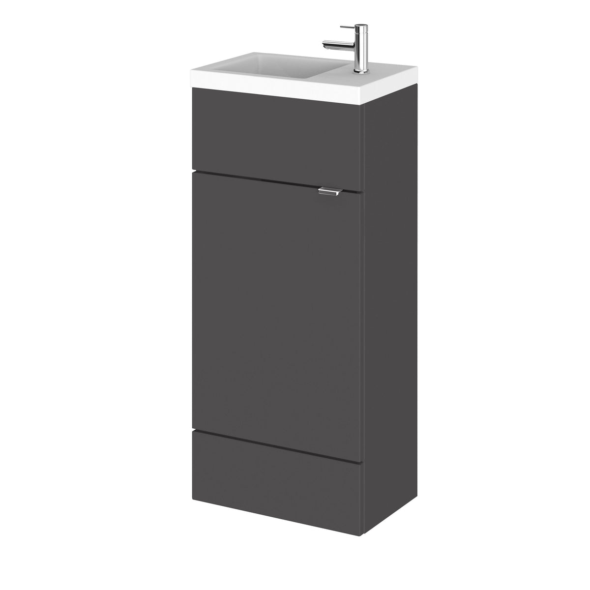 Hudson Reed Fusion 400mm 1 Door Floor Standing Compact Vanity Unit With Basin