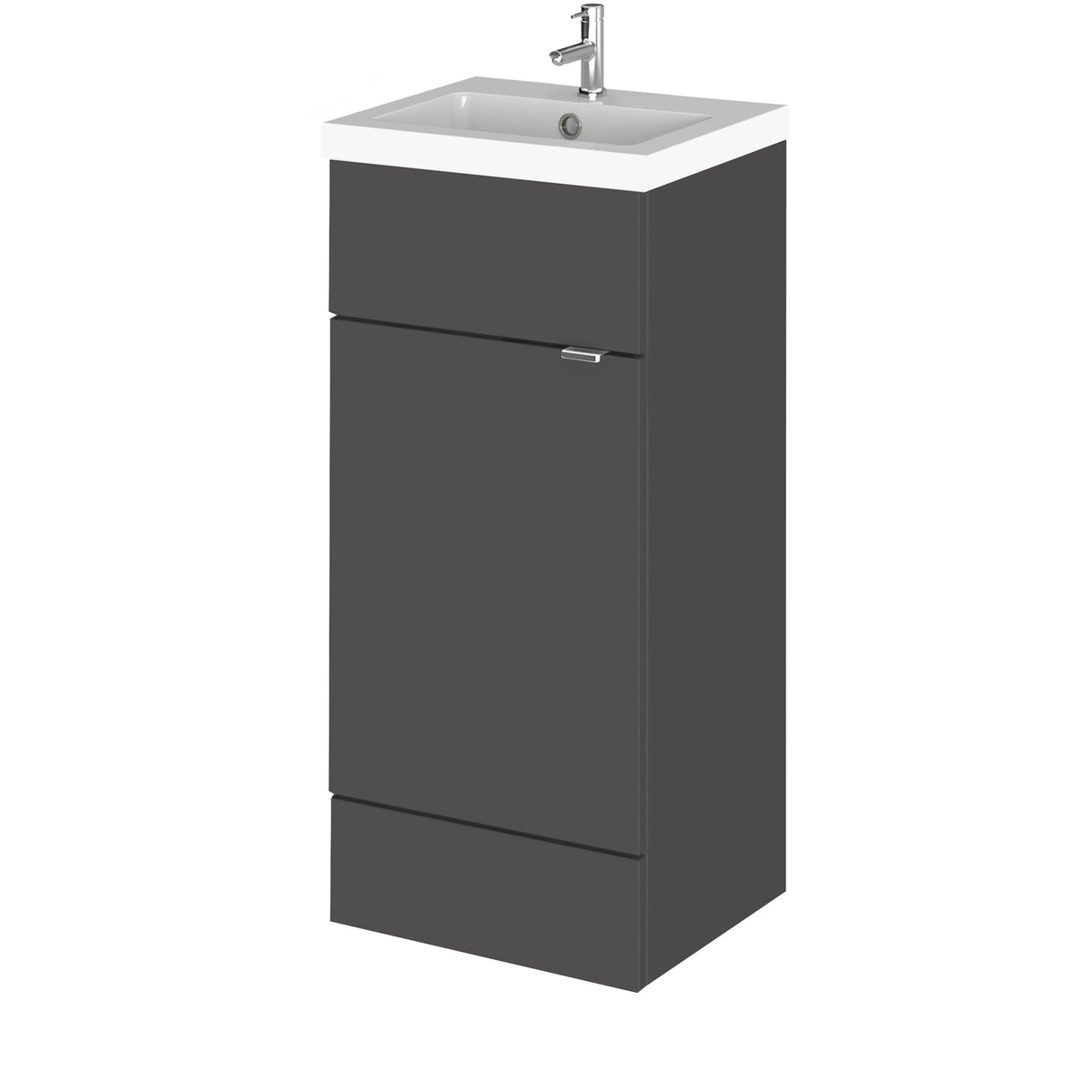 Hudson Reed Fusion 400mm 1 Door Floor Standing Vanity Unit With Basin