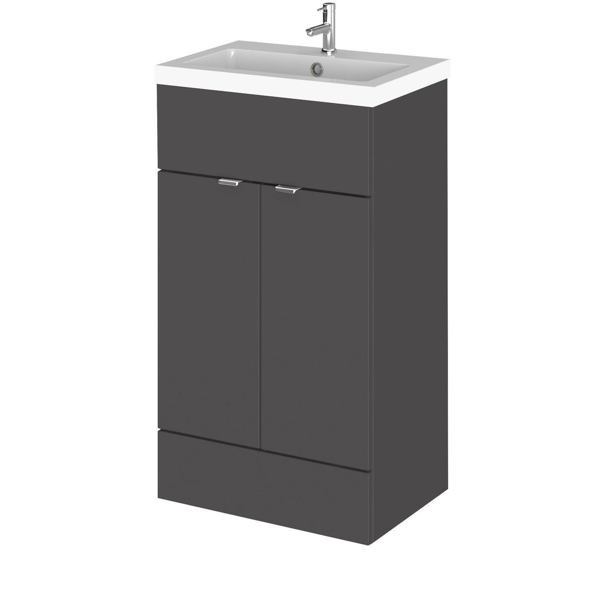 Hudson Reed Fusion 500mm 2 Door Floor Standing Vanity Unit With Basin