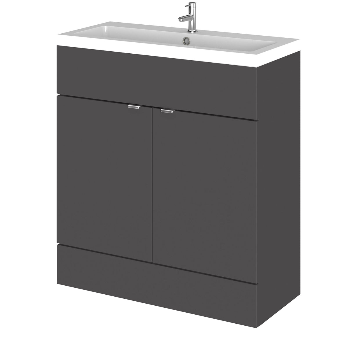 Hudson Reed Fusion 800mm 2 Door Floor Standing Vanity Unit With Basin