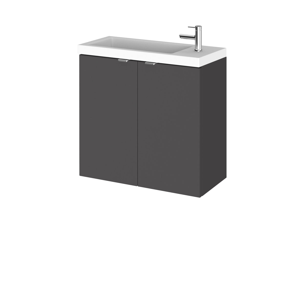 Hudson Reed Fusion 600mm 2 Door Wall Hung Vanity Unit With Basin