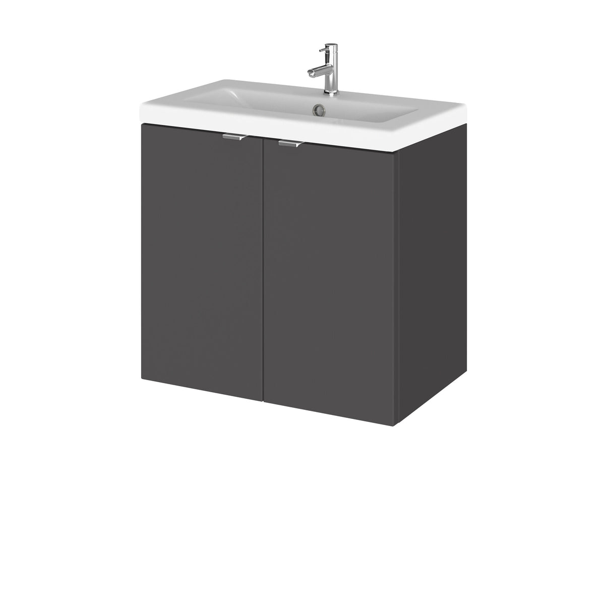 Hudson Reed Fusion 600mm 2 Door Wall Hung Vanity Unit With Basin