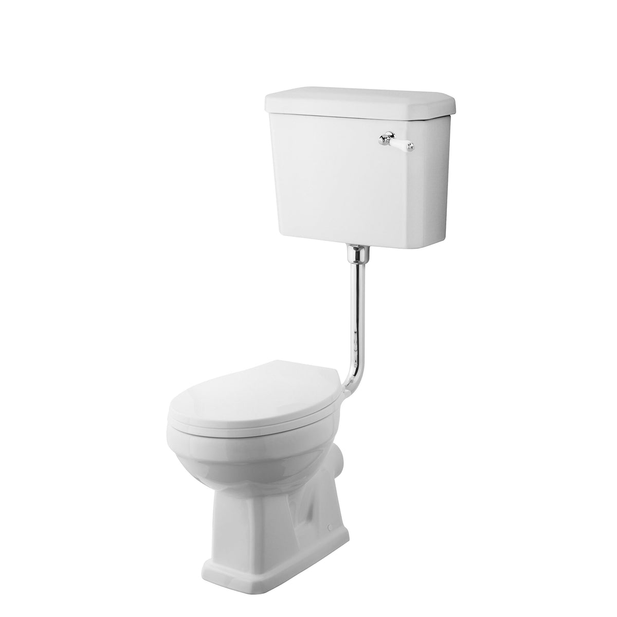 Nuie Traditional Low Level Toilet With Cistern & Flush Pipe