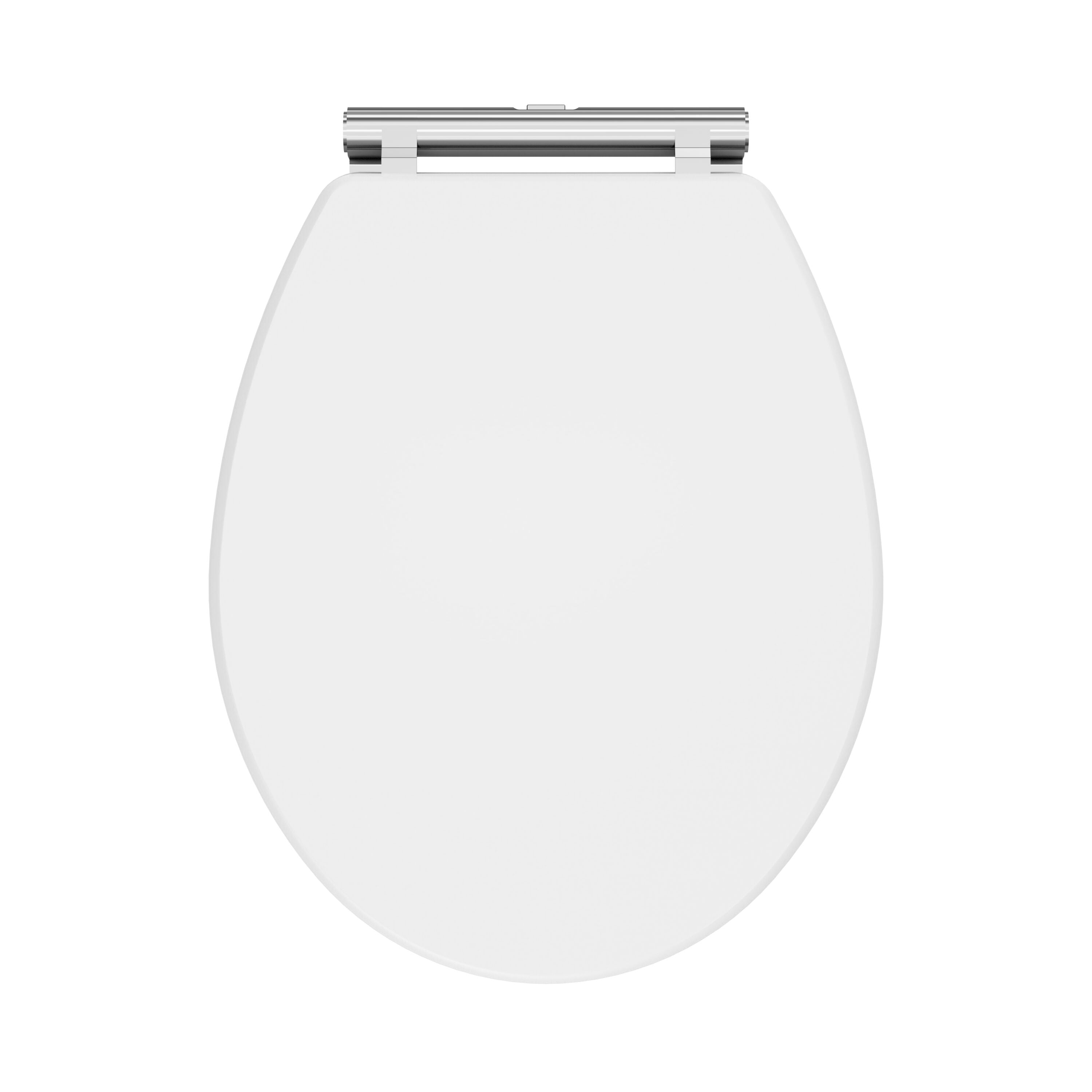 nuie Classique Satin White Round Wooden Soft Close Traditional Toilet Seat With Quick Release Hinge