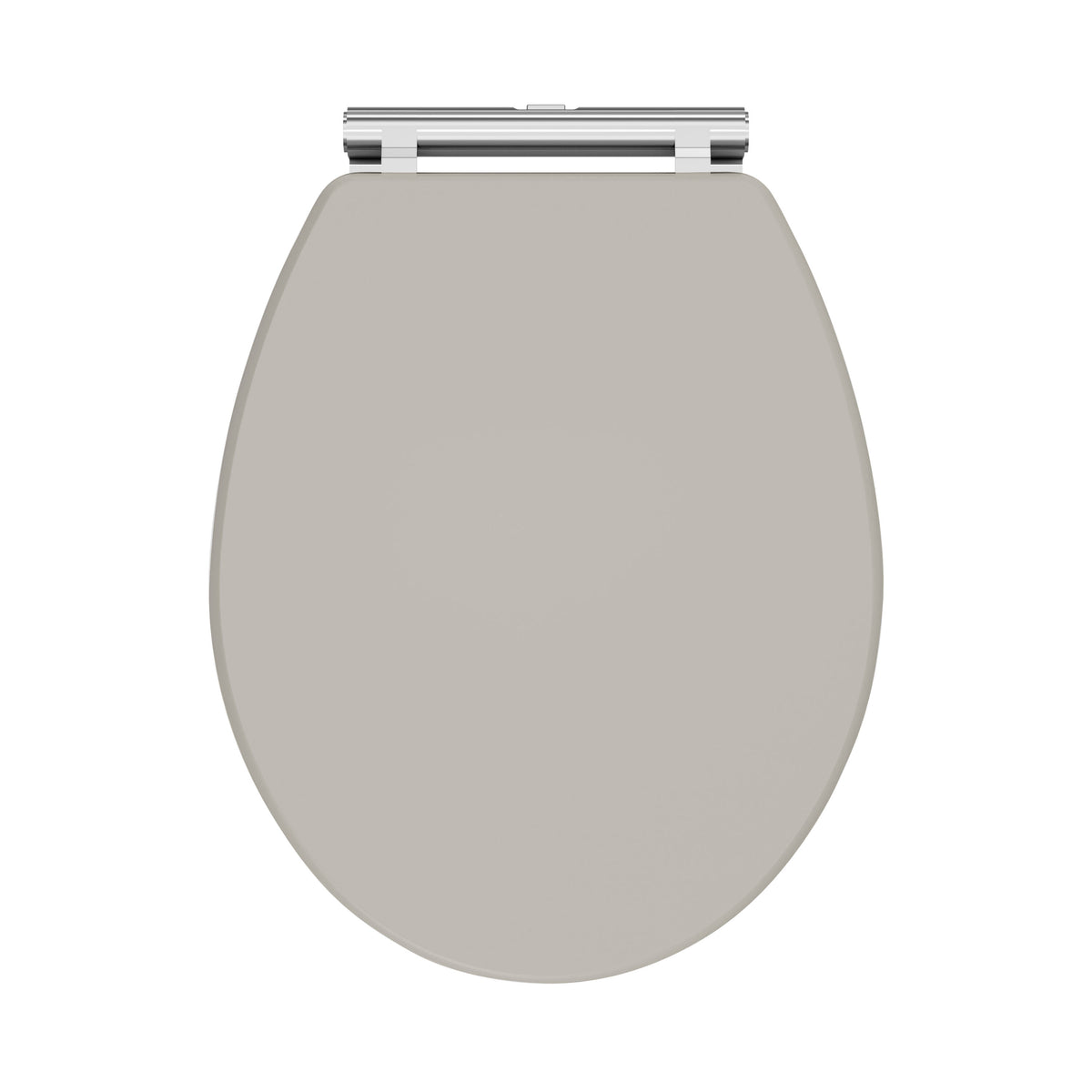 Old London Ashwick Pebble Grey Round Wooden Soft Close Traditional Toilet Seat With Quick Release Hinge