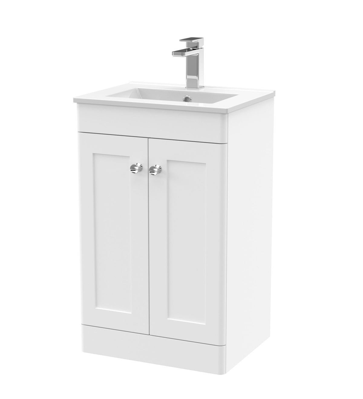 Nuie Classique 500mm 2 Door Floor Standing Vanity Unit With Minimalist Basin